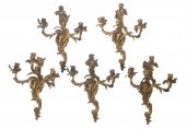 FRENCH BRONZE SCONCES Group of