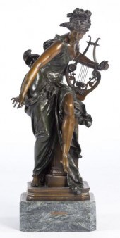 French Bronze Sculpture ''La M