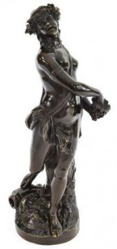 FRENCH BRONZE SCULPUTRE BACCHA