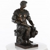 FRENCH BRONZE SOLDIER AFTER TH