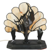FRENCH BRONZE STAINED GLASS LA