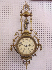 FRENCH BRONZE WALL CLOCK BY OU