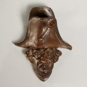 FRENCH BRONZE WALL-MOUNT FIGUR
