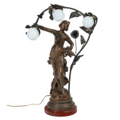 FRENCH BRONZED METAL FIGURAL L