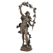 FRENCH BRONZED METAL FIGURAL S