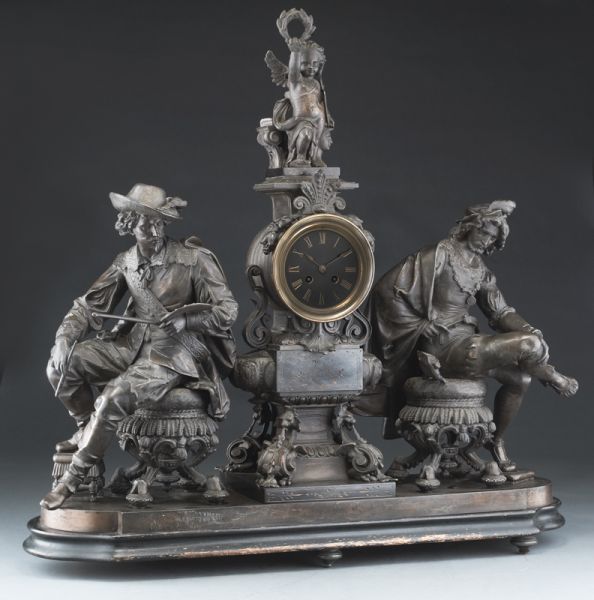 French bronzed spelter figural
