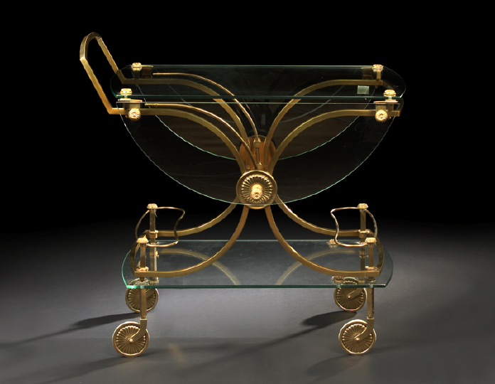 French Brushed Brass and Glass