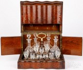 FRENCH BURLWOOD TANTALUS, 19TH