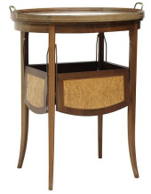 FRENCH BURLWOOD TRAY-TOP SERVI