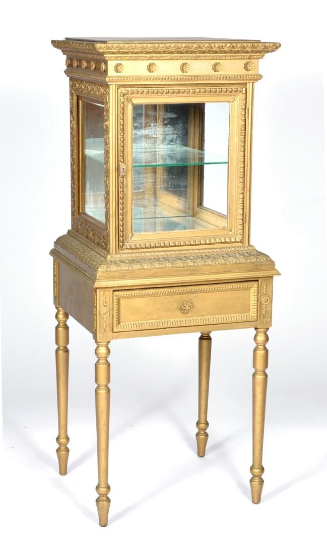 FRENCH CABINET DISPLAY CASE ON