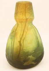 FRENCH CAMEO ART GLASS SCENIC
