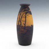 FRENCH CAMEO LANDSCAPE VASE SI