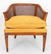 FRENCH CANED BEECHWOOD TUB CHA