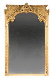 FRENCH CARVED AND GILDED OVERM