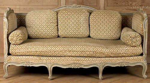 FRENCH CARVED AND PAINTED SOFA C.