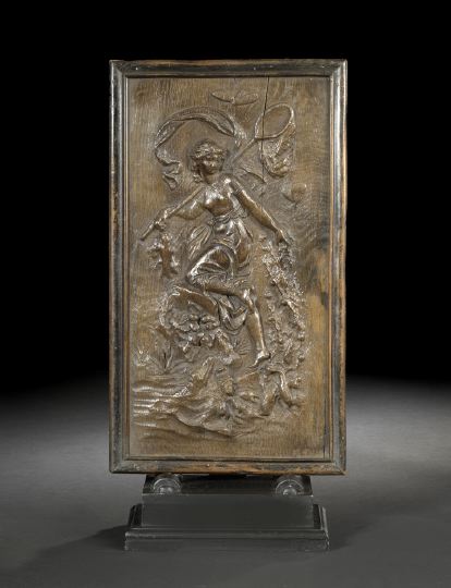French Carved Beechwood Plaque of a