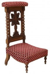 FRENCH CARVED CROSS PRIE-DIEU