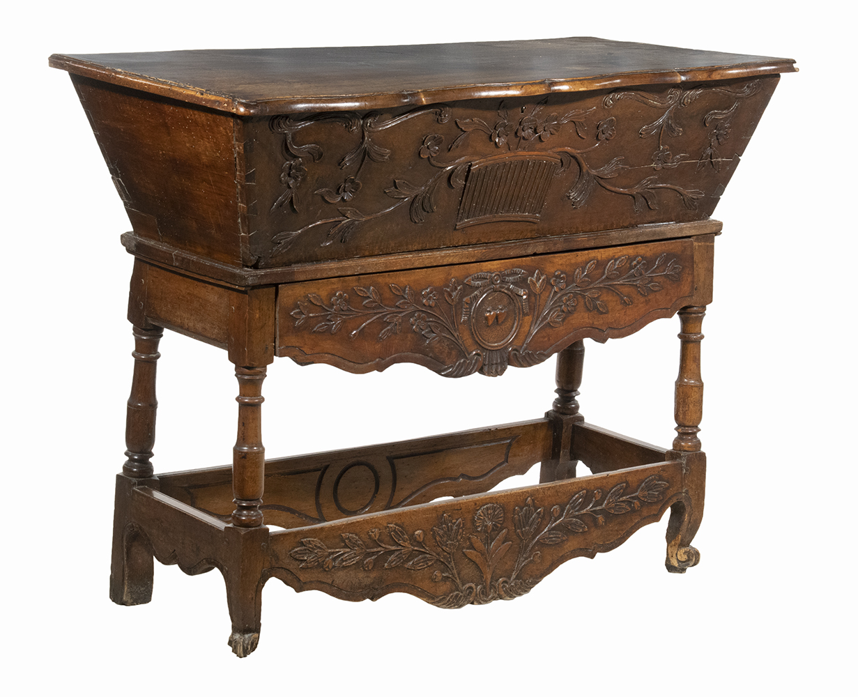 FRENCH CARVED DOUGH BOX 19th c.