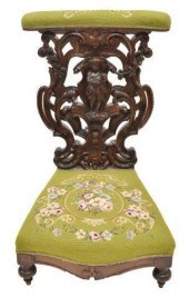 FRENCH CARVED FIGURAL PRIE-DIE