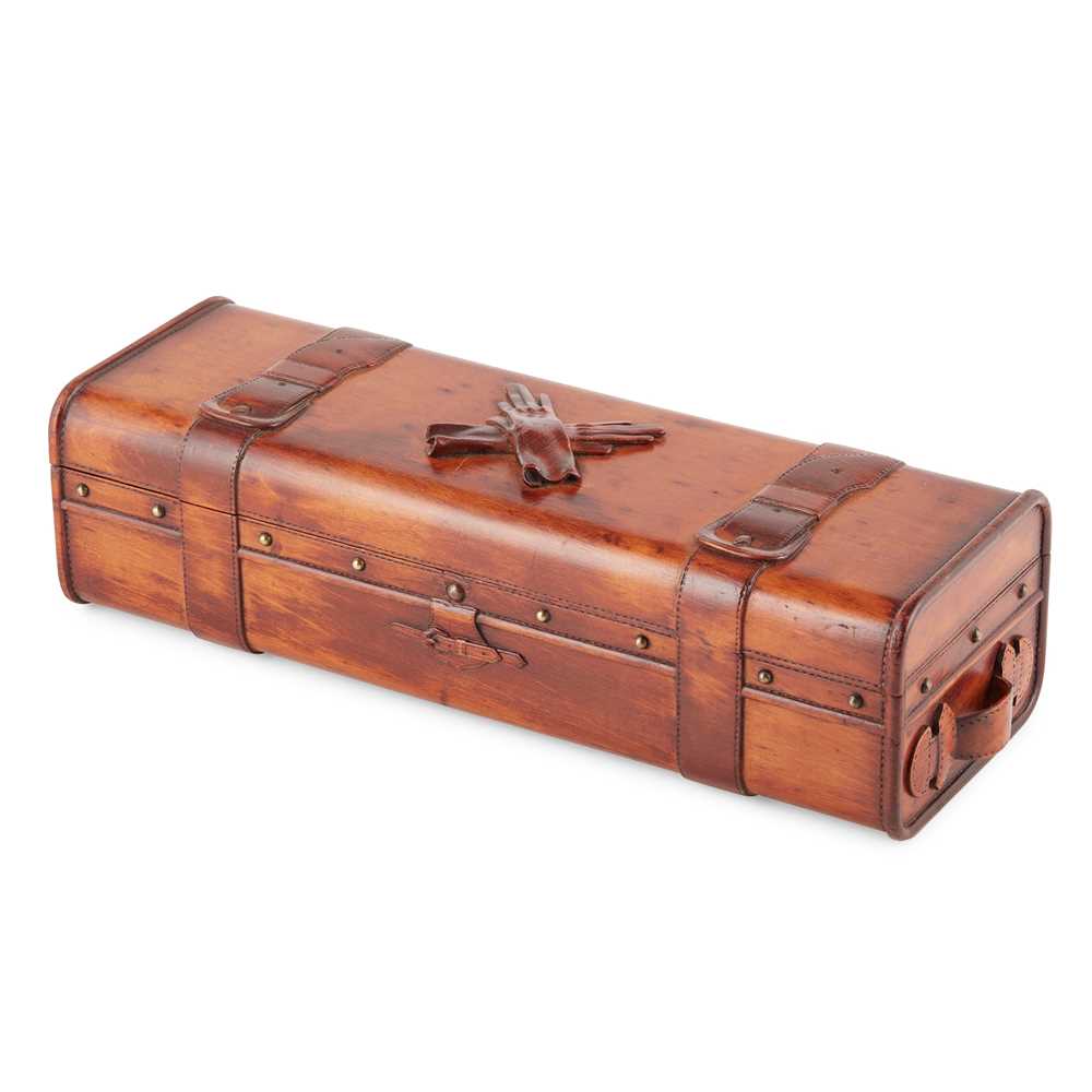 FRENCH CARVED FRUITWOOD GLOVE BOX