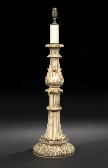 French Carved Giltwood Altar Stick,