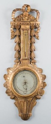 FRENCH CARVED GILTWOOD BAROMET