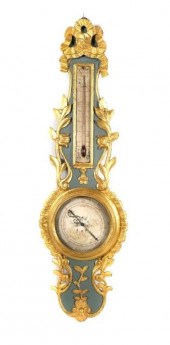 FRENCH CARVED GILTWOOD BAROMET
