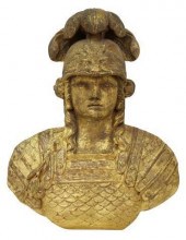 FRENCH CARVED GILTWOOD MINERVA