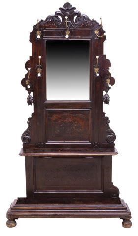 FRENCH CARVED & INSCISED MIRRORED