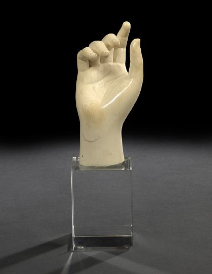 French Carved Ivory Upright