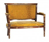 FRENCH CARVED MAHOGANY AND GIL