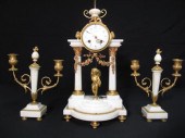 French carved marble mantle cl