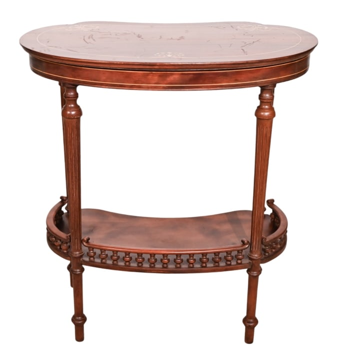 FRENCH CARVED MARQUETRY KIDNEY