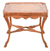 FRENCH CARVED MARQUETRY SIDE T