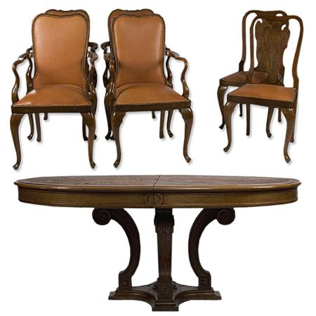 French Carved Oak Dining Table