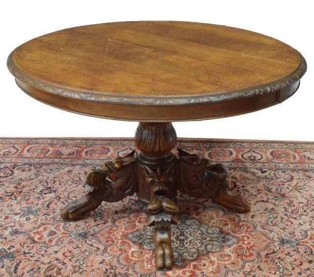 FRENCH CARVED OAK EXTENSION
