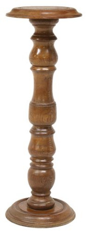 FRENCH CARVED OAK PEDESTAL OR
