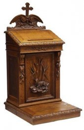 FRENCH CARVED OAK PRIE-DIEU PR