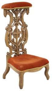 FRENCH CARVED OAK PRIE DIEU/PR