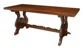 FRENCH CARVED OAK REFECTORY TA