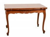 French carved parquetry top re