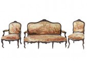 FRENCH CARVED THREE-PIECE SALO