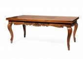 FRENCH CARVED WALNUT DRAW LEAF