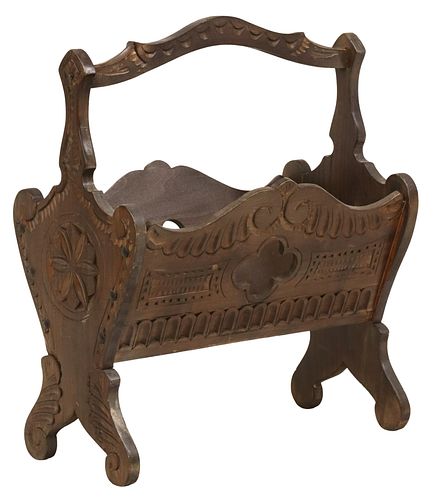 FRENCH CARVED WALNUT MAGAZINE