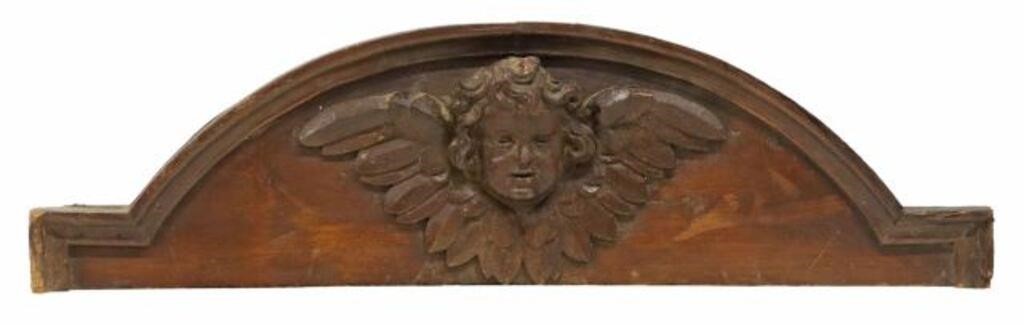 FRENCH CARVED WALNUT OVERDOOR PANEL