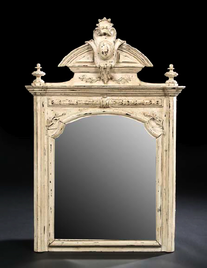 French Carved Walnut Overmantel