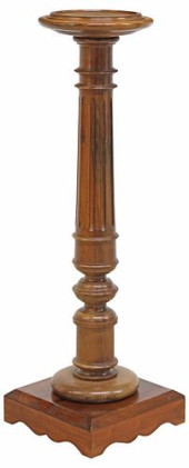 FRENCH CARVED WALNUT PEDESTAL/
