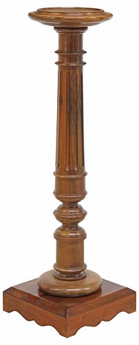FRENCH CARVED WALNUT PEDESTAL/PLANT
