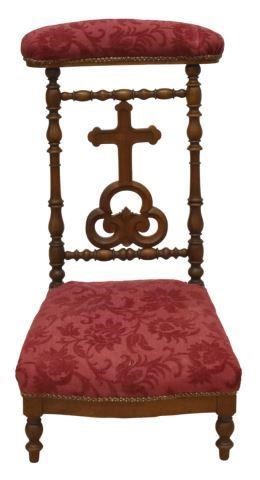 FRENCH CARVED WALNUT PRIE-DIEU