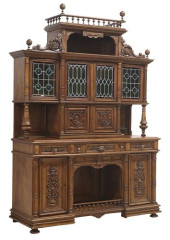 FRENCH CARVED WALNUT SIDEBOARD